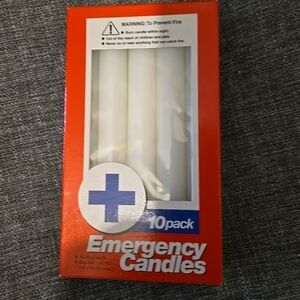 Box of 10 emergency taper candles, New